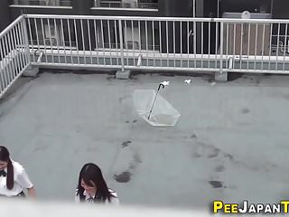 Naughty students peeing